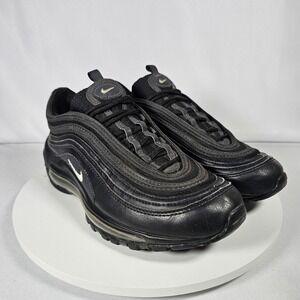 Nike Air Max‎ 97 Triple Black Running Shoes Sneakers Kids Size 7Y